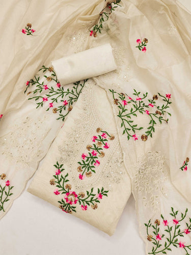 New Launch Modal Embroidery Dress Material